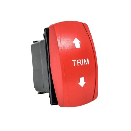 OZ-USA TRIM Up Down Momentary Red Rocker Switch 4-Pin for Trucks RV Boats Marine Vessel