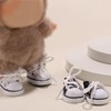 Lyreh 2 Pairs Mini Doll Shoes, Cute Mini Finger Canvas