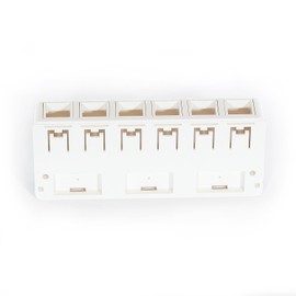 InstallerParts 6 Port RJ45 Surface Mount Box - White (Box Only) -Mounting Pad and Screw Included