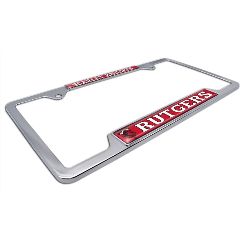 Rutgers chrome metal license plate frame