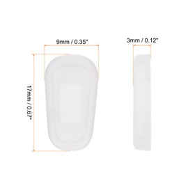 HARFINGTON 5 Pairs Eyeglass Nose Pad 3mm Thickness Silicone Anti-Slip Glasses Nose Grip Slip-on Glasses Nose Pads for Plastic Frames Glasses Sunglasses, White