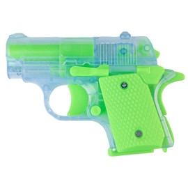 VISPHYLY Miniature 1911 Toy Gun - Decompression Plaything with DIY Assembly and Empty Chamber Hang Feature Non-Shooting Transparent Green