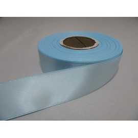 2 metres of 25mm Satin Ribbon Duck Egg Light Blue Double Sided 25 mm 2.5cm