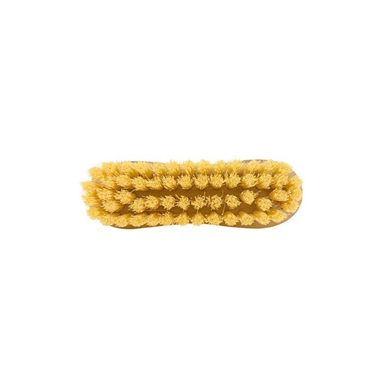 Elliott Wooden Scrubbing Brush with Curved Grip Handle, Durable Hard