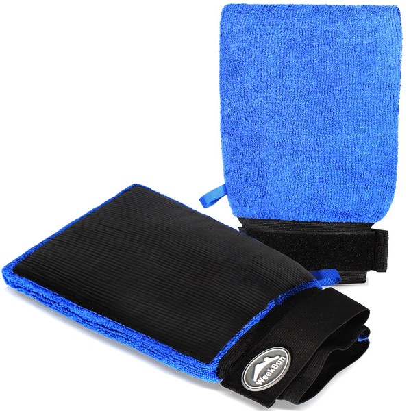 WEEKSUN Pack of 2 Car Wash Gloves, Gloves with Cleaning
