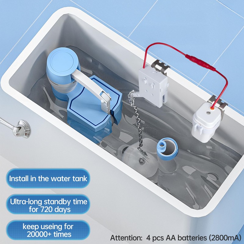Automatic Toilet Flusher Kit, Touchless Motion Sensor Flush for Toilet,
