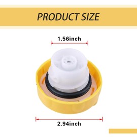 Jewkot 1 PC E85 Car Gas Cap, Fuel Tank Filler Cap, ABS Plastic Material Fuel Tank Accessories, Compatible with Dodge, Chrysler OEM #52030380AA 52030380AB (Yellow)