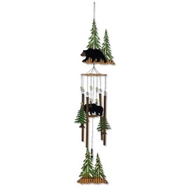 Sunset Vista Designs Wilderness Wonders Mountain Bear Wind Chime, 36"