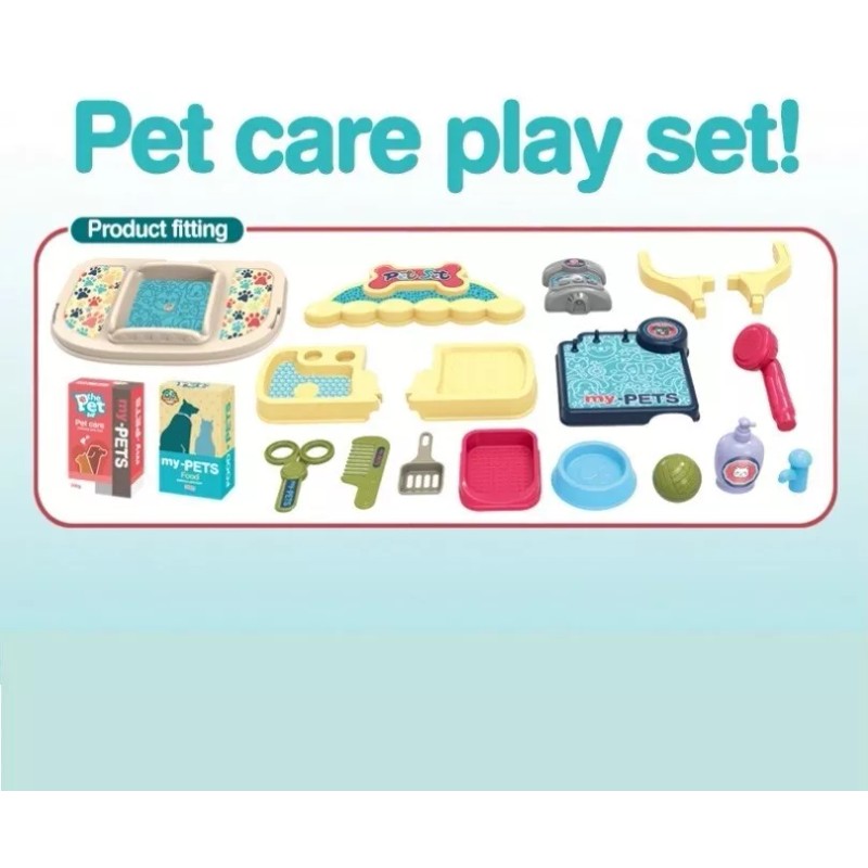 UNOMITOYS 2 IN 1 Pretend Play Pet Trolley Case Dog