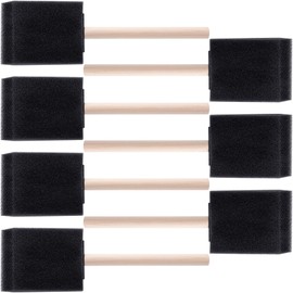 HINZIC 7 Pcs 2 inch Foam Paint Brush, Wood Handle Sponge Brushes for Painting, Staining, Varnishes DIY Craft Projects Electronic Cleaning