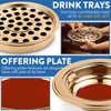Steadfast Selections - (Offering Plate Red) Premium Gold Stainless Steel