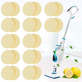 24 Pack Replacement Steam Mop Scent Discs Steam Mop Fragrance Discs Pads Compatible with Bissell Powerfresh and Symphony Series Fits Model 1940, 1806 and 1132, Lemon Fresh Fragrance