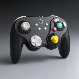 NYXI Warrior GameCube Controller für Switch/Switch 2/NGC/Wii/PC, Wireless Switch Pro Controller mit Hall-Effekt Joysticks/Trigger,Mechanischer Schalter A/B/X/Y,HD Rumble,6-Achsen Gyro, Programmierbar