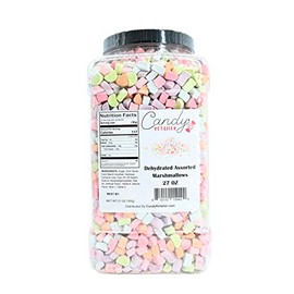 Candy Retailer Assorted Dehydrated Marshmallows - Perfect Dehydrated Bits For Cereal, Cocoa, Ice Cream, Hot Chocolate - 27 Ounce Jar