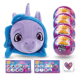 MiraBall My Little Pony Collectible Blind Box for Kids Aged 3+ - Plush Blind Box Mystery Toy with Mini Figures/Squishy Toy - Ideal Stocking Stuffers, Goodie Bag Stuffers, Toy Gift Ideas (4-Pack)
