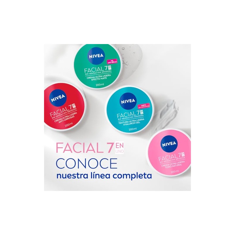 Nivea Cuidado Facial 7en1 Crema Ultra Ligera Tono Natural 375ML