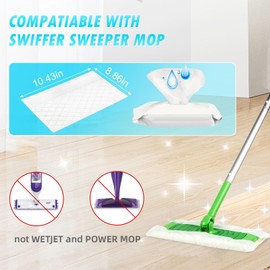 24 Count Unscented Upgraded Wet Mop Refills for Swiffer Sweeper Wet Pads, One Piece Cleans One Room, Wet Mopping Cloths for Swiffer Wet Pads Refill, Mop is Not Include
