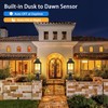 18.62'' Dusk to Dawn Post Light Outdoor, Large 3-Light Lamp
