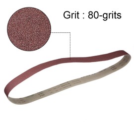sourcing map Pack of 12 Sanding Belts Sandpaper 2 Inches x 48 Inches (50 mm x 1220 mm) 80 Sand Grit Aluminium Oxide