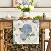 Artoid Mode Hydrangea Butterfly Summer Table Runner, Seasonal Spring Holiday