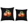 Persimmon Fruit In A Cluster Throw Pillow