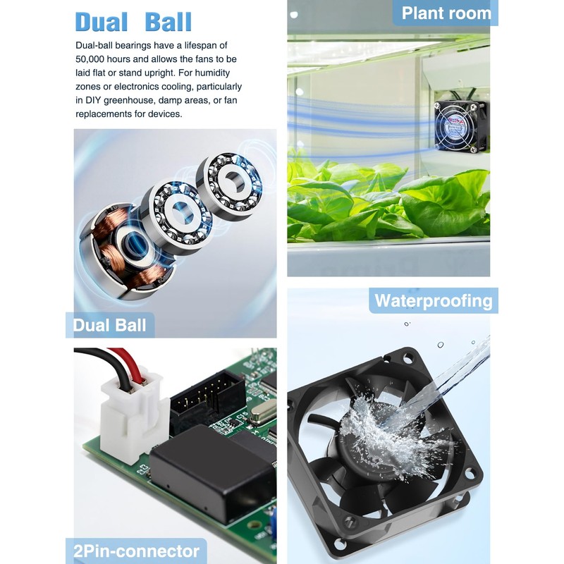 Wathai IP68 60mm x 25mm DC 12V Waterproof Cooling Fan