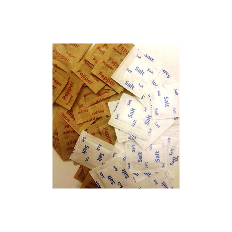 200 Salt + 200 Pepper Individual Salt & Pepper Sachets