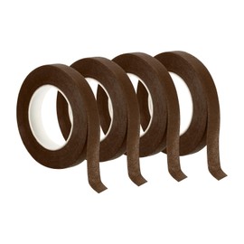 PATIKIL 30 Yards Floral Tape 4 Pcs Florist Tape Crepe Paper Bouquet Tape Waterproof for Flower Stem Wrapping Brown 27 M