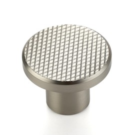 Ravinte Decor 25 Pack Brushed Nickel Cabinet Knobs, 1-3/16 Inch (30mm) Round Drawer Pulls, Single Hole Silver Knobs for Kitchen Cabinets, Dressers & Closet Doors, Solid