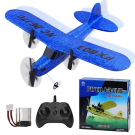Henakmsl 2.4GHz RC Plane 2CH Remote Controlled Airplane, RTF for Beginners, Children and Adults, Toy with USB Charge, Blue