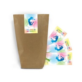 Party Bags 12 Gift Bags + 12 Stickers Jump Trampoline Children's Birthday Girls Boys Gift Bags for Party Favours Wrapping at Girls' Birthday Boys Birthday