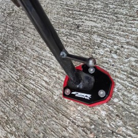 QWDRHen for CBR600RR CBR 600 RR CBR 600rr 2025 2024 2023-2007 Motorcycle Bike Kickstand CBR Kickstand Extender Foot Side Stand Extension Pad Support Plate Anti-Skid Enlarged Base (Black)