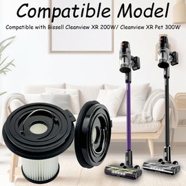 4 Pack HEPA Filters Replacement for Bissell CleanView XR 200W/ CleanView XR Pet 300w Lightweight Cordless Vacuum 3789U, 3789X, 3789, 3797V, 3797W, 3797, 1638010