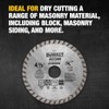 DEWALT DEWALT Diamond Blade for Masonry, Dry Cutting, Continuous Rim,