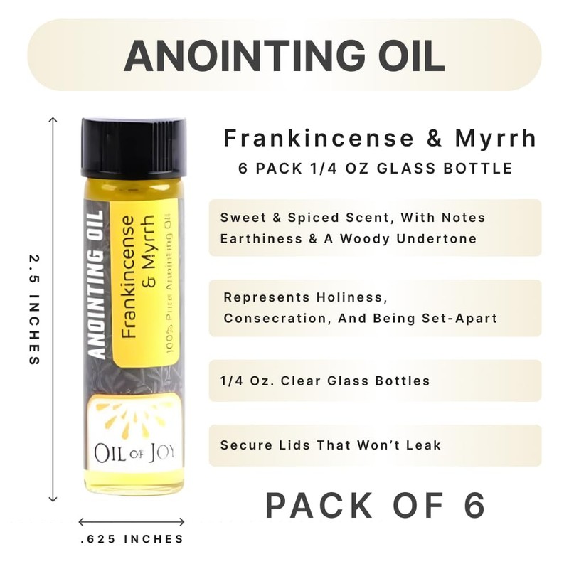 Anointing Oil-Frankincense & Myrrh-1/4oz (Pack of