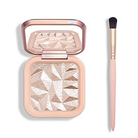 KYDA Face Highlighter Palette Kit,Shimmer Glitter Highlight Contouring Palette Natural Nude Shiny Contour Highlight Makeup Illuminator Highlighter Concealer Palette with brush, by Ownest Beauty-DAWN GLOW