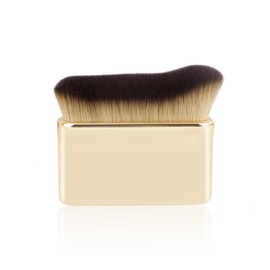 1 Piece Tanning Brush, Foundation Brush, Contour Brush, Soft Bristle Body Brush, Makeup Brush, Beauty Tool, Suitable for Face Body (Golden)