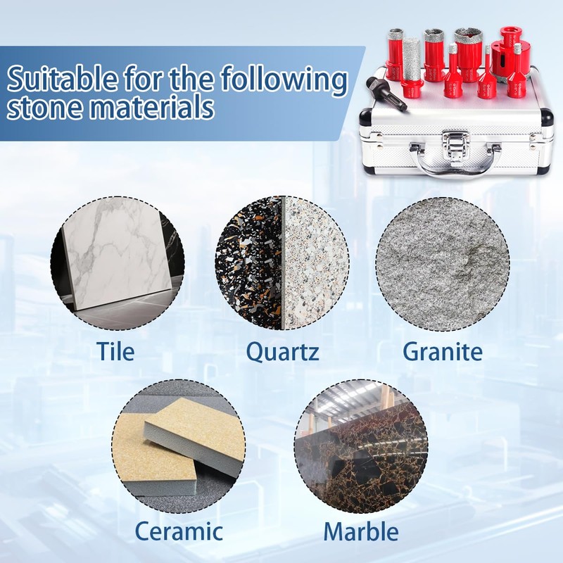 Diamond Drill Bits Set, Tile Hole Saw Kit, Cutter Suitable