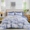 WONGS BEDDING Blue omforter Set King,7 Pieces Bed in a