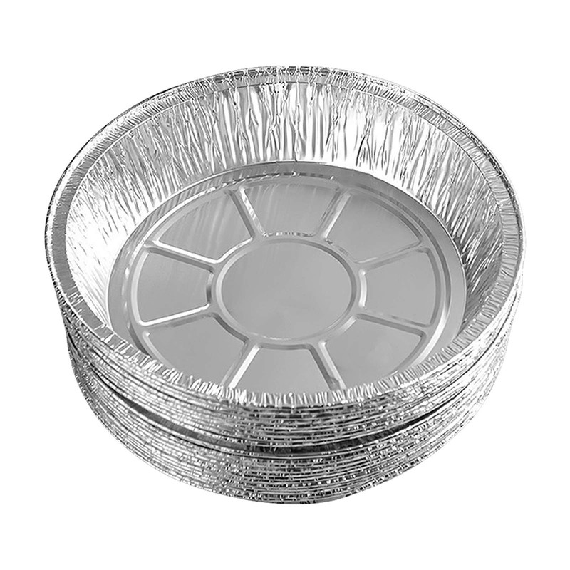 50PCS 9 Inch Disposable Aluminum Foil Plates Round Tin Foil