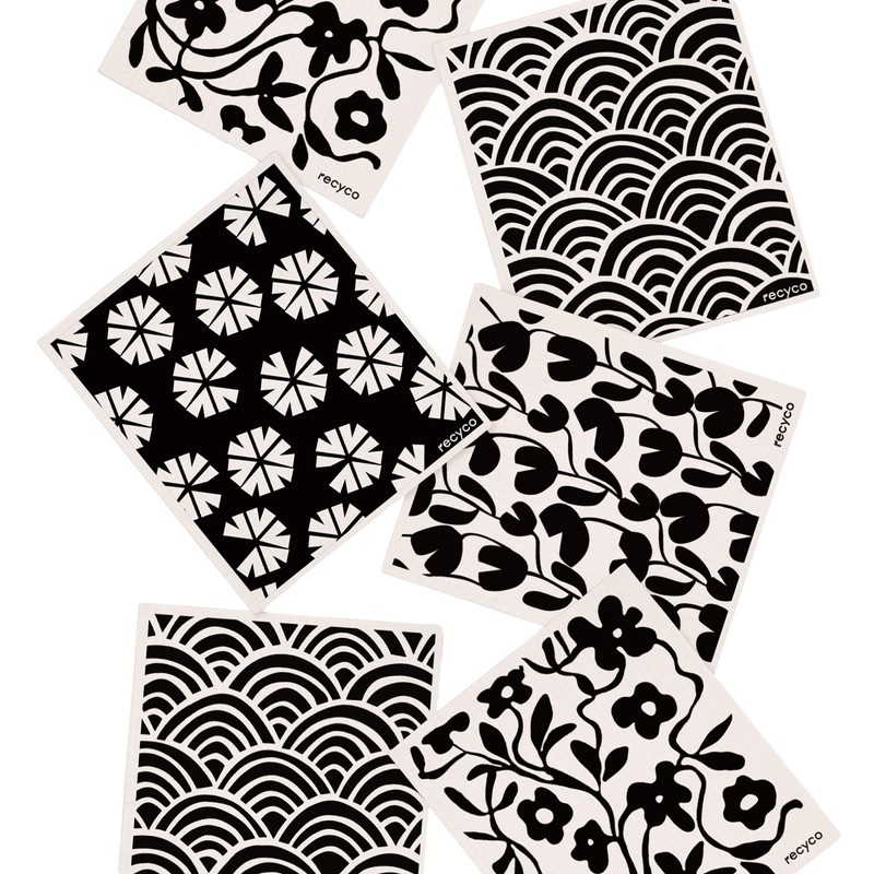 RECYCO Reusable Dish Cloth 12 Pack Swedish Dish Clothes for