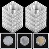 1 Dollar 27 mm Coin Snaps - 40 PCS Transparent