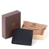 VISOUL Men's Carbon Fiber RFID Blocking Genuine Leather Wallet for