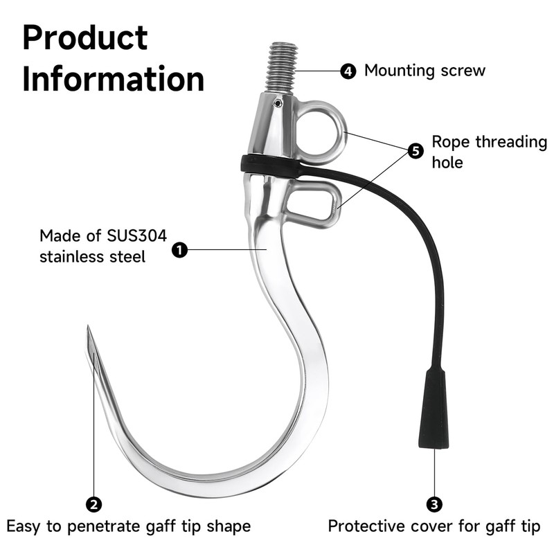 SAN LIKE Flying Gaff Hook with 6M Rope, Fishing Sea