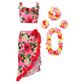 ReliBeauty Hawaii Costume Children's Fancy Dress Outfit, 140