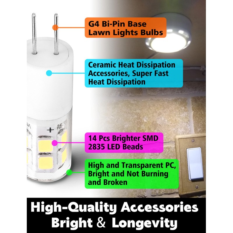 Xyanmc G4 RV Interior LED Bulb 3W Replace 10W/20W/30W, 12V