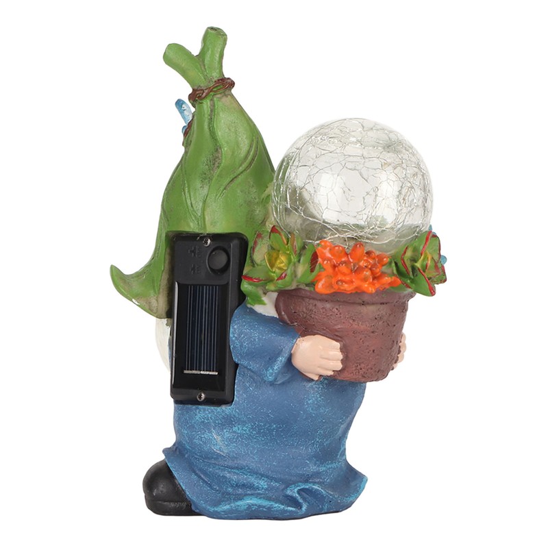 Faceless Doll Statue Exquisite Solar Powered Light Bright Colors Durable