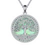 JBAERD Tree of Life Necklace Sterling Silver Opal Celtic Knot
