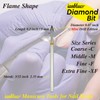 ianblues Nail Drill Flame-Shape Diamond Bit EFile for Nail Techs