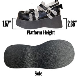 RILGOU Women Y2K Kawaii Lolita Harajuku Goth Round Toe Chunky Heels White Lace Knot-Bow Decor Mary Jane Platform Shoes 5